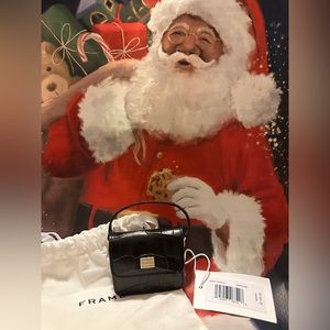 NWT Frame black Crocodile mini bag.